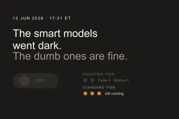 The government switched off the smart models. The dumber ones are fine.